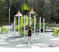 Play equipment in City Botanic Gardens playground