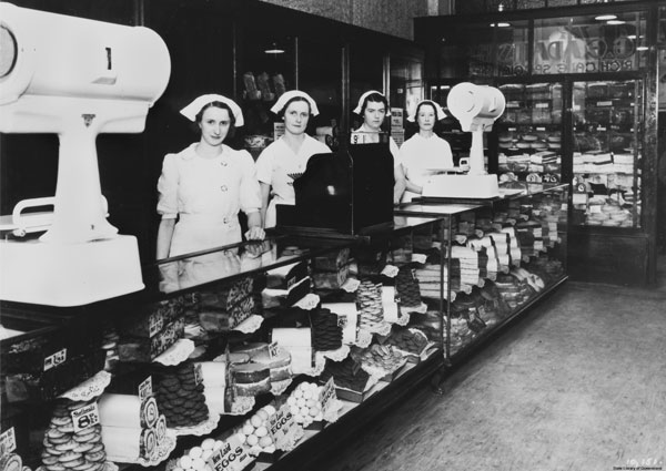 Historical image of George E. Adams cake shop Brisbane Arcade Brisbane - 1938