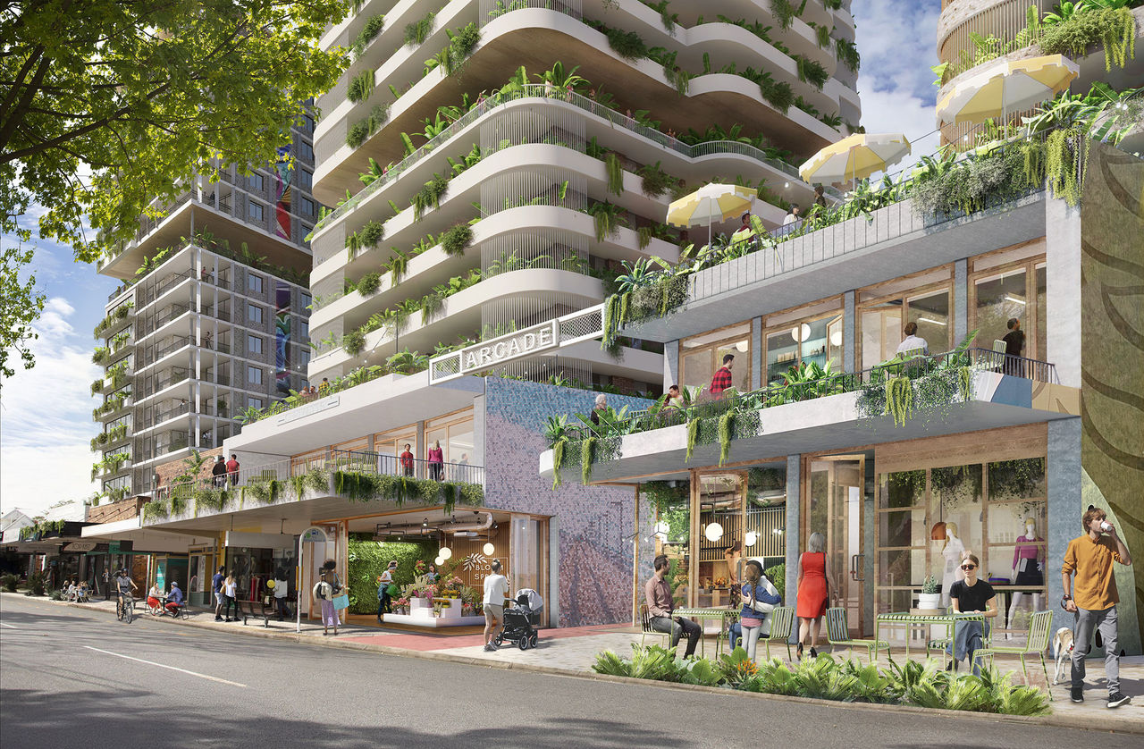 Artist impression of a revitalised Wynnum Centre.