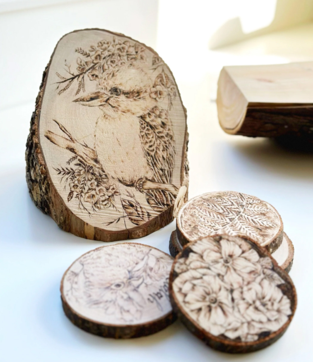 Pyography by artist, Polly Ho of Polliholic.
