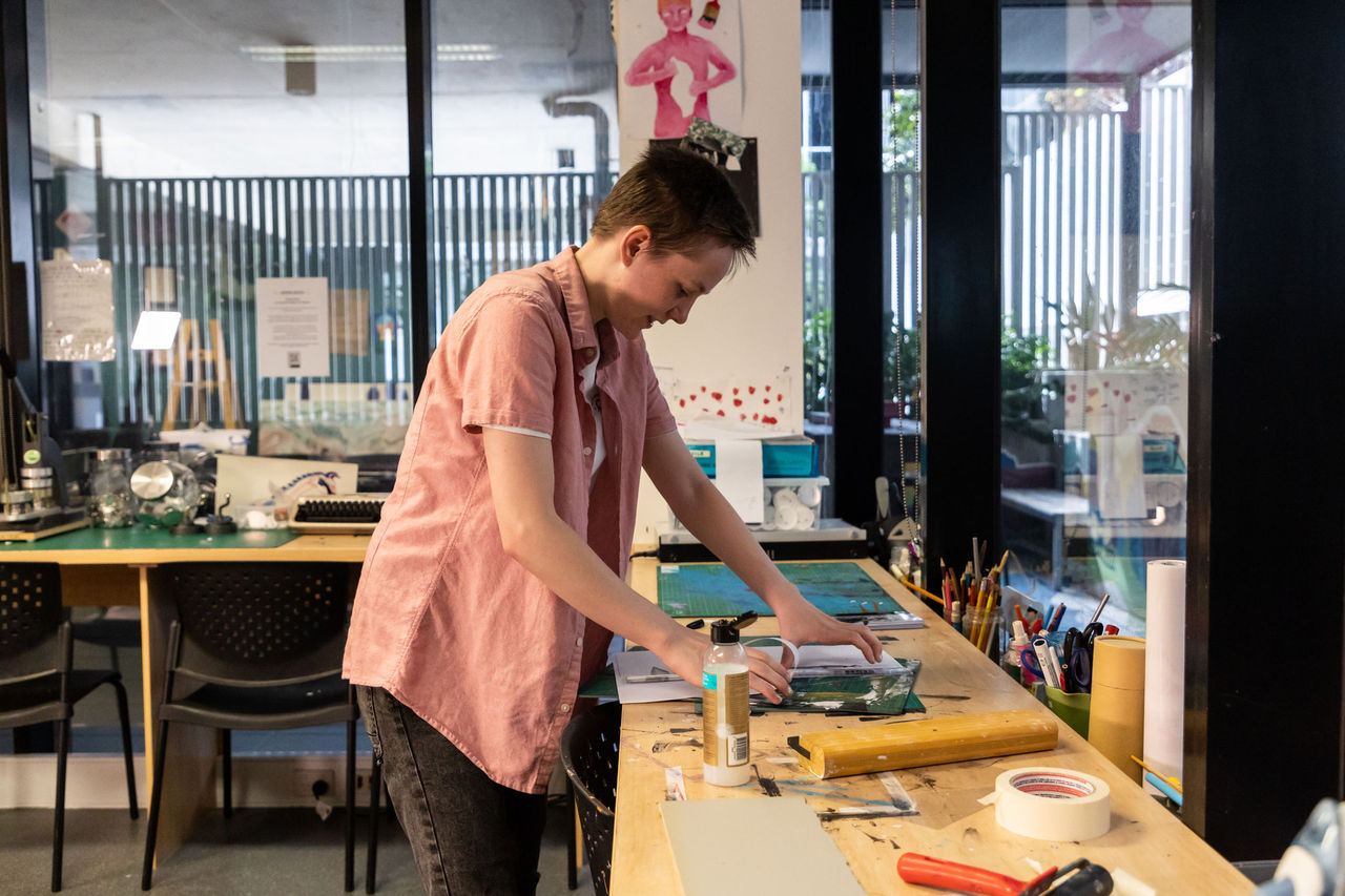 Artisan working out of Visible Ink.