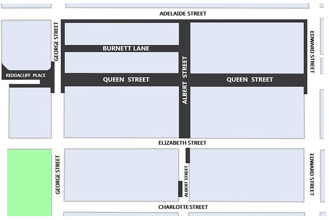 This map shows the areas where licensed performers can perform.