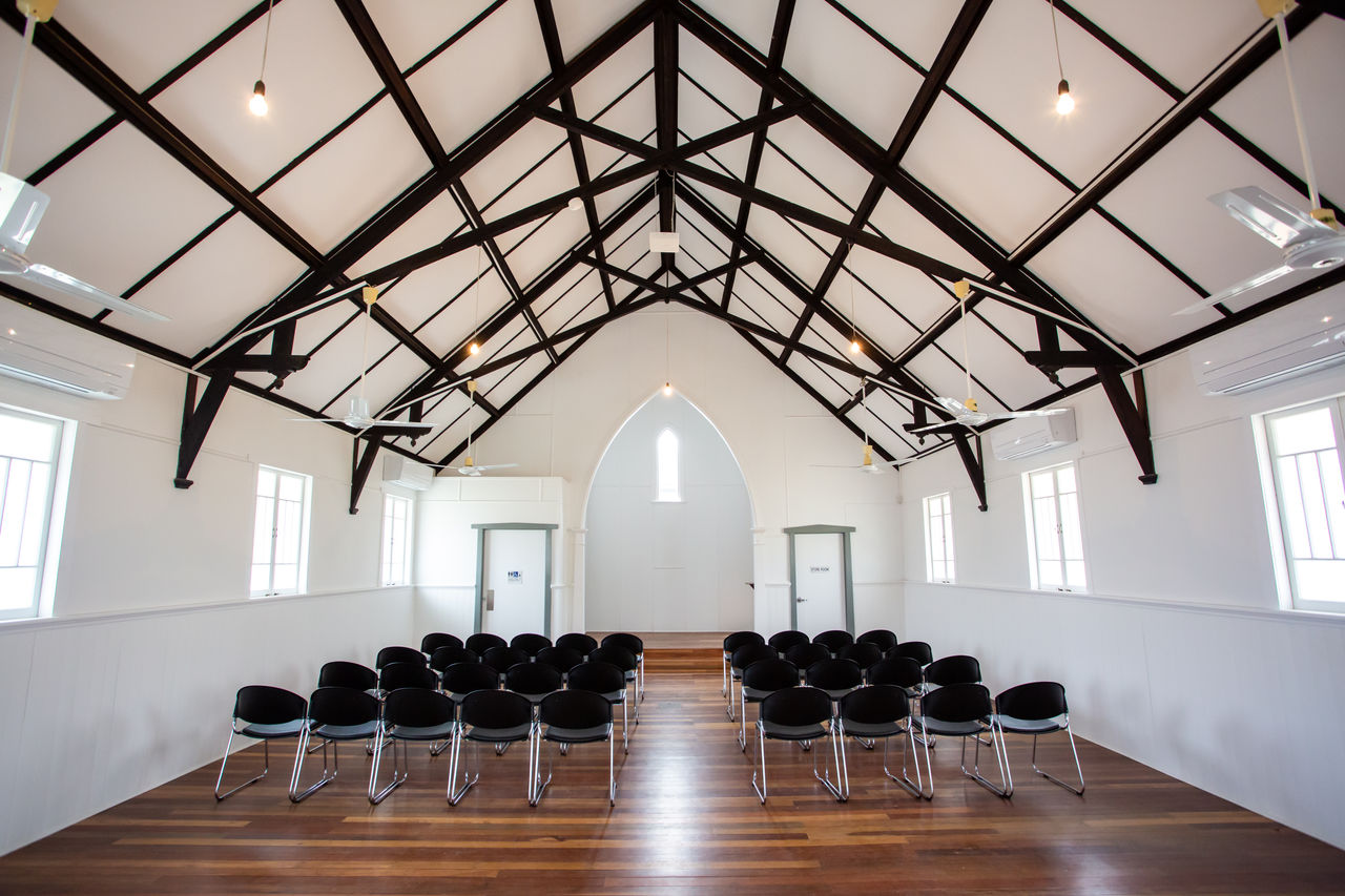 Internal view of Rochedale Community Hall from rear.