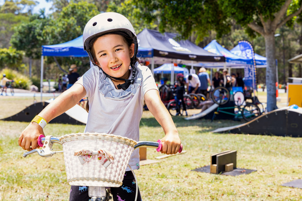 Image of a child on a bike