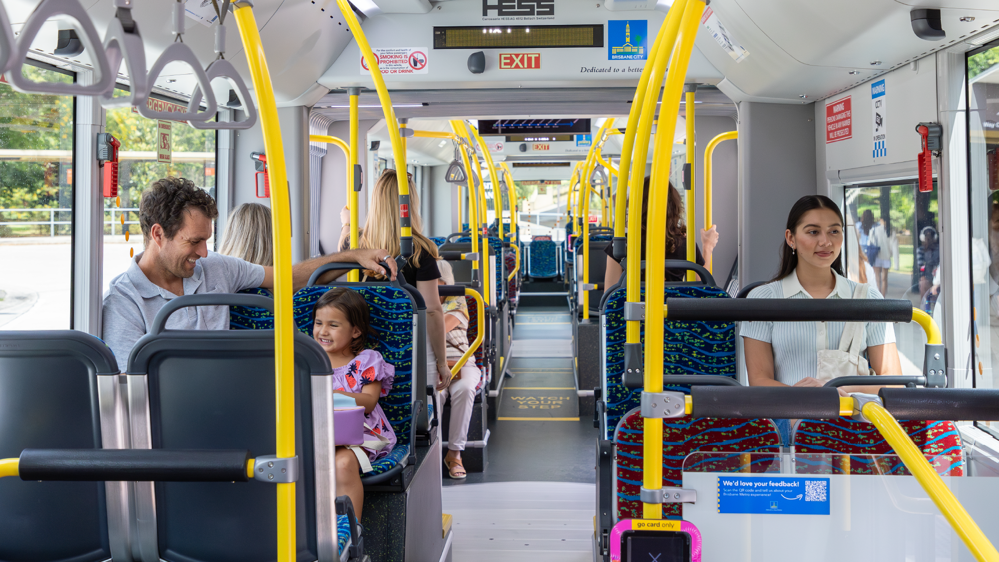 Passengers onboard metro.