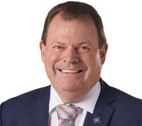 Portrait of Councillor Greg Adermann looking at camera.