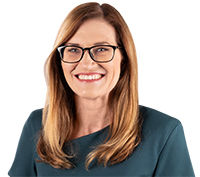 Portrait of Councillor Sandy Landers looking at camera.