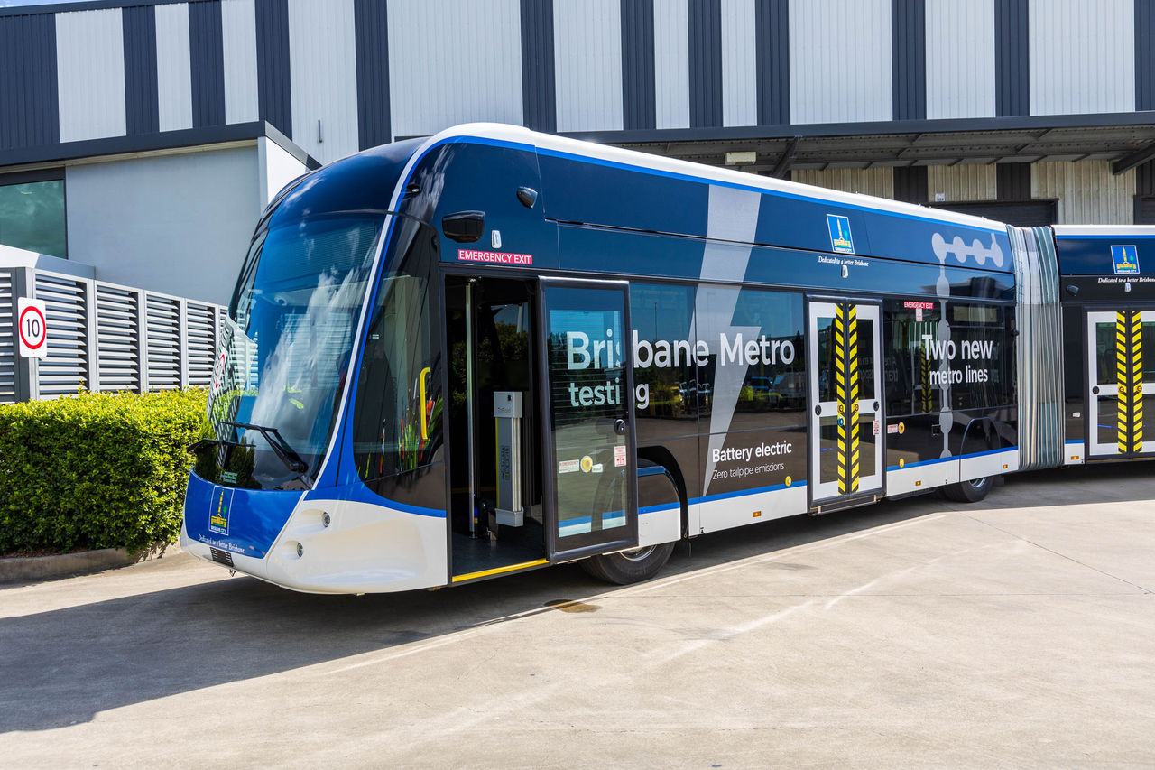 Front section of first Brisbane Metro test vehicle.