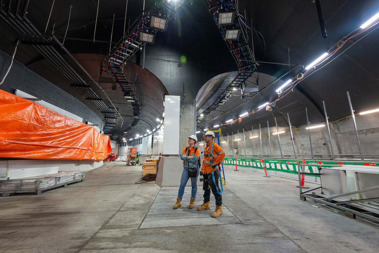 Adelaide Street tunnel under construction