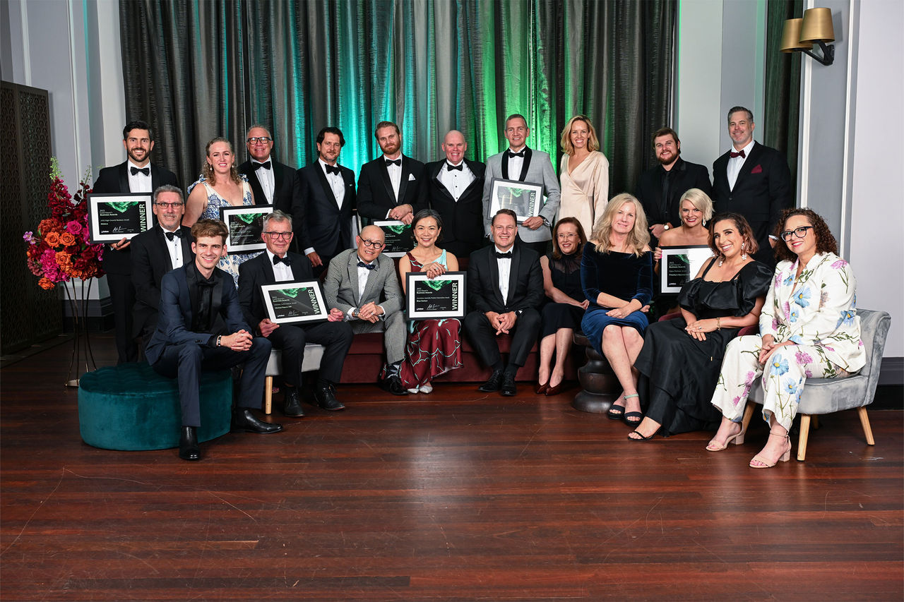 Group photo of the 2025 Lord Mayor's Business Awards.