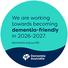 Working towards becoming dementia-friendly badge.