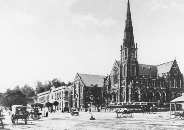 Historical image of Albert Street Uniting Church and Water Board Offices 1910