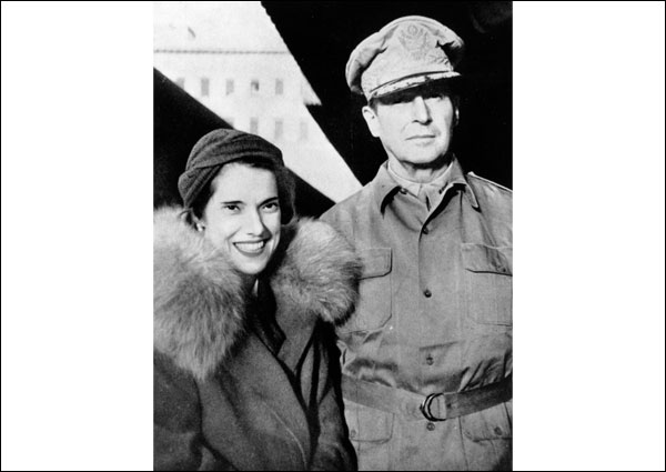 Historical image of General Douglas MacArthur and Mrs Jean Marie MacArthur