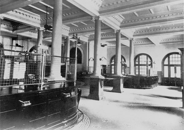 Historic image of mail room in Brisbane General Post Office - 1909