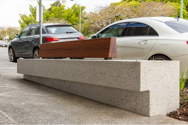 Image shows completed upgraded sections of pavement, kerb ramps and new tactile ground surface indicators. Works undertaken for the Coorparoo Junction Village Precinct Project.
