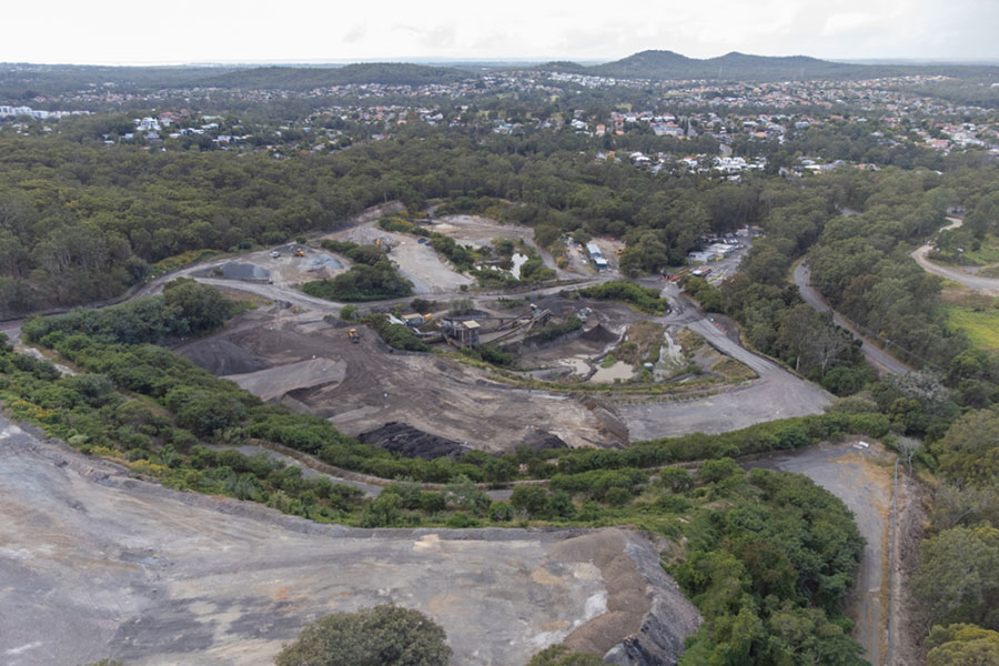 Aerial view of the Pine Mountain Quarry