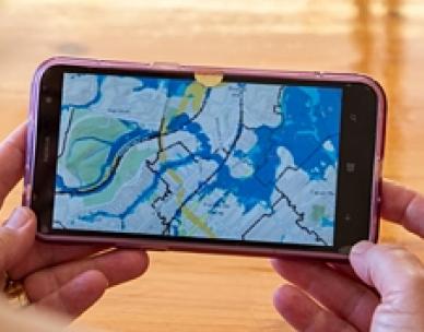 Flood maps on mobile device