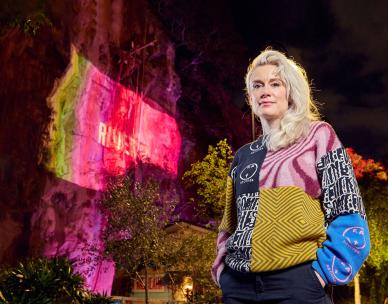 Outdoor Gallery: Howard Smith Wharves art projection - Michelle Xen's ‘Mnemonic’