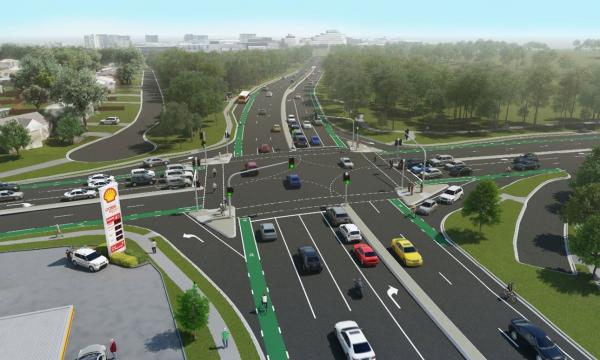 Artist’s impression of Murphy Road and Ellison Road intersection