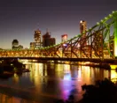 Story Bridge lit up at night